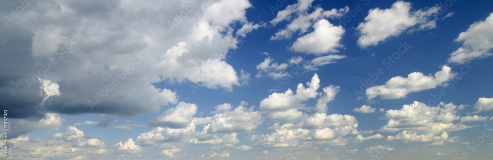 Fototapeta premium Sky panorama with stormy clouds