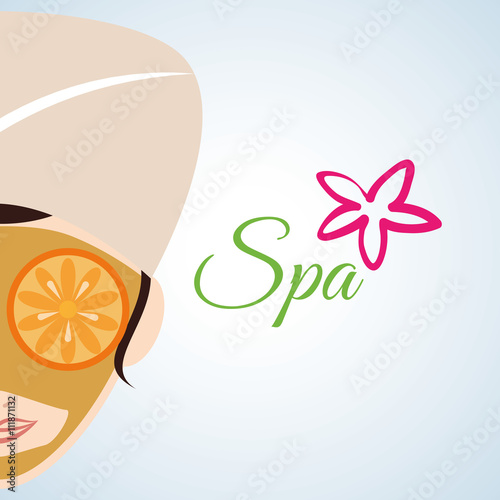 Spa center design. health icon. Isolated illustration , editable vector