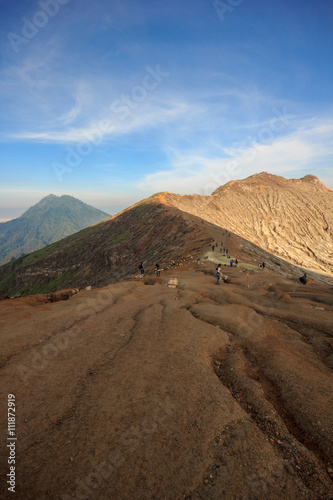 The crater of Kawa Ijen volcano, Indonesia