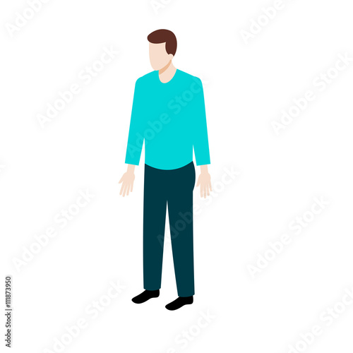 Isometric man in casual clothes