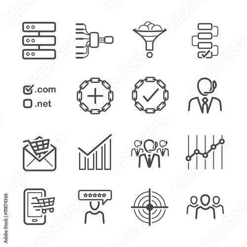 Stock Vector Illustration: SEO icon set 2