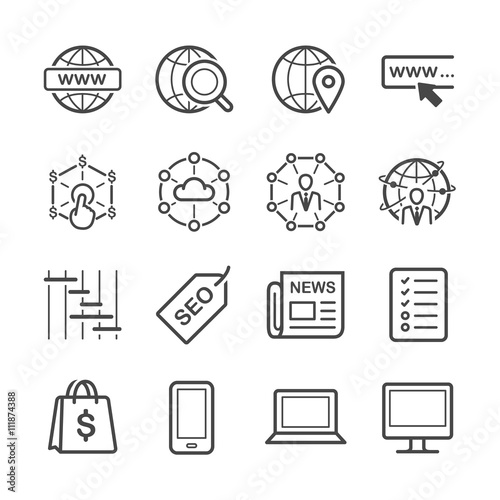 Stock Vector Illustration: SEO icon set 6