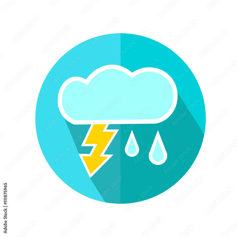 Cloud , Rain and Lightning Icon. Weather Storm Forecast. Vector Illustration. Cloud , Rain and Lightning Icon. Weather Storm Forecast. Vector Illustration.