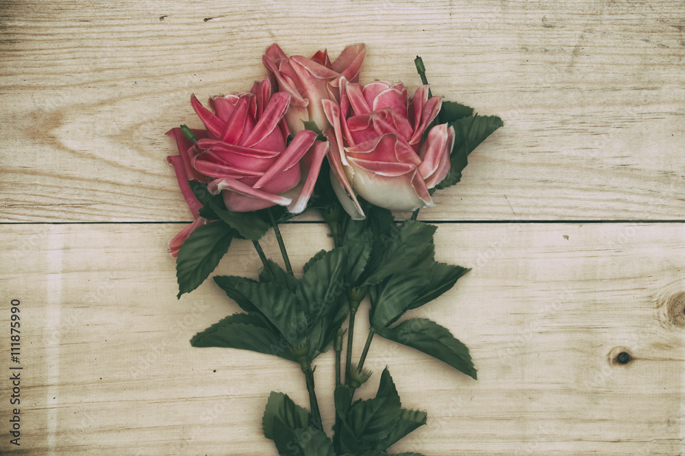 bouquet rose on wood background. bouquet rose on wood background.