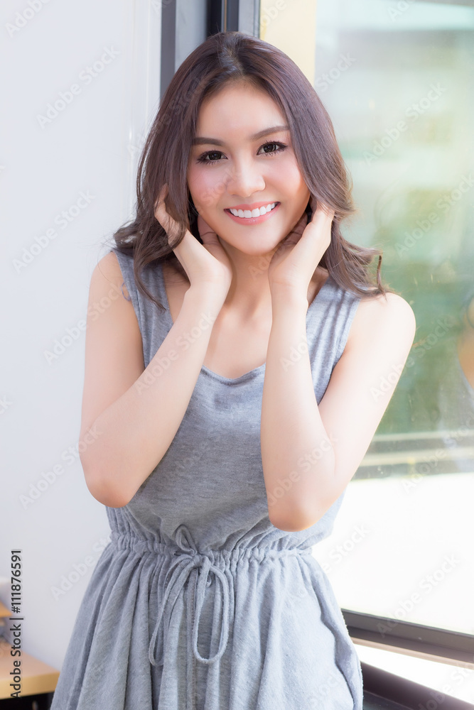 Women gesture, mood lighting and a window office. Women gesture, mood lighting and a window office.