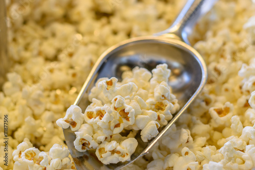 Popcorn in scoop
