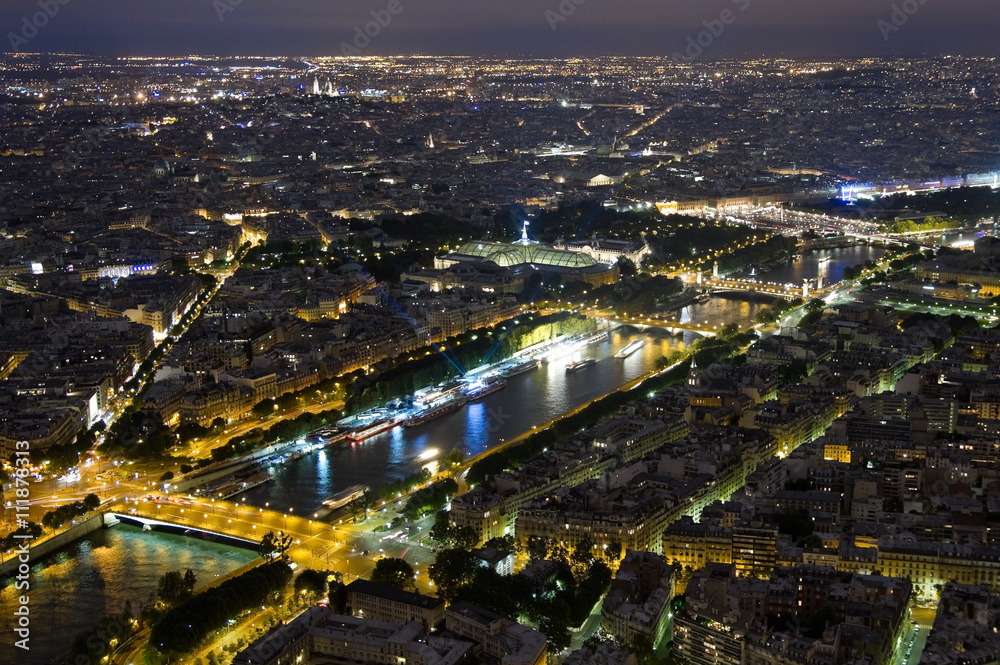 Night view from Paris