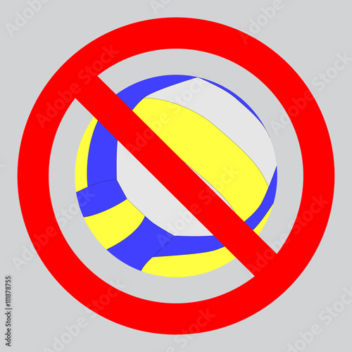 Prohibition to play with the ball volleyball