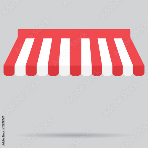 Canopy awning striped store element design