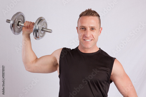 Man lifting weights