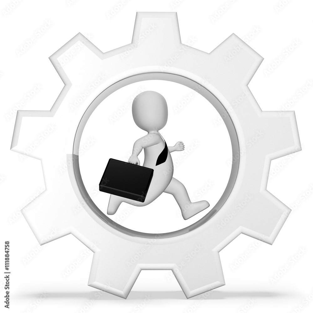 Rat Race Indicates Hard Work And Character 3d Rendering Rat Race Indicates Hard Work And Character 3d Rendering