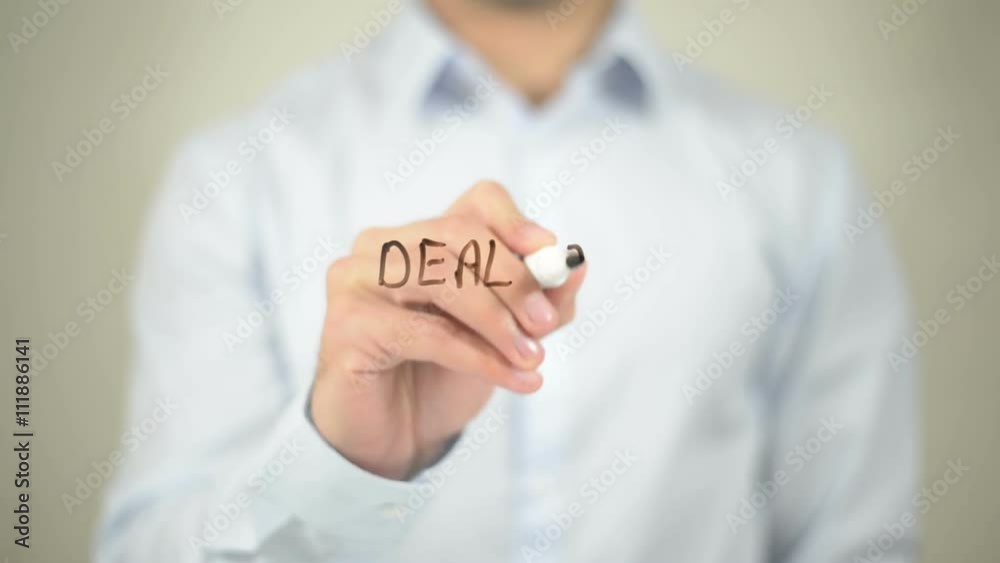 Deal Of The Day, writing on transparent screen Deal Of The Day, writing on transparent screen