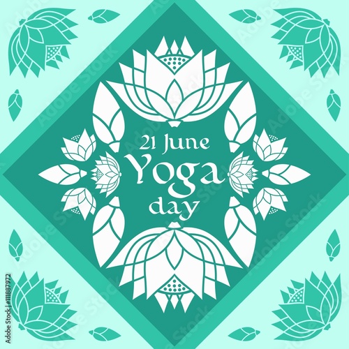 emblem of the International Day of Yoga lotus design