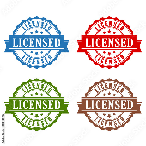 Licensed rubber stamp