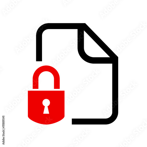 Secret locked document icon