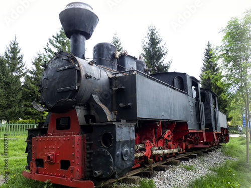 old abandoned steam train 