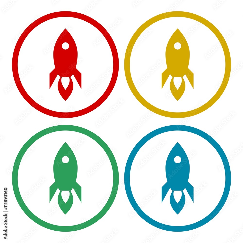 Rocket icons set Rocket icons set