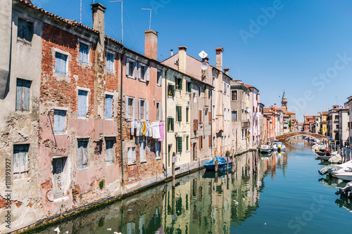 Characteristic canal in Chioggia, lagoon of Venice. © isaac74