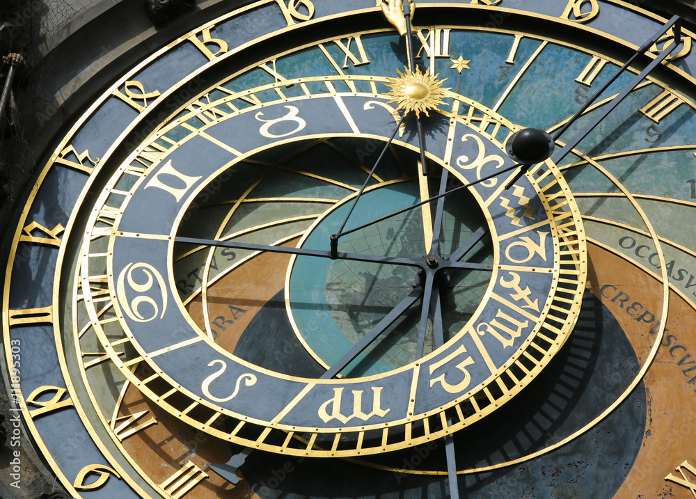 Naklejka premium Prague astronomical clock or orloj