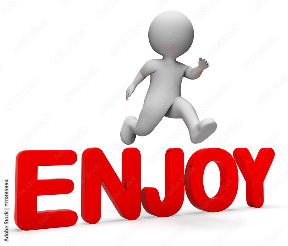 Character Jump Represents Enjoying Jubilant And Render 3d Render Character Jump Represents Enjoying Jubilant And Render 3d Render