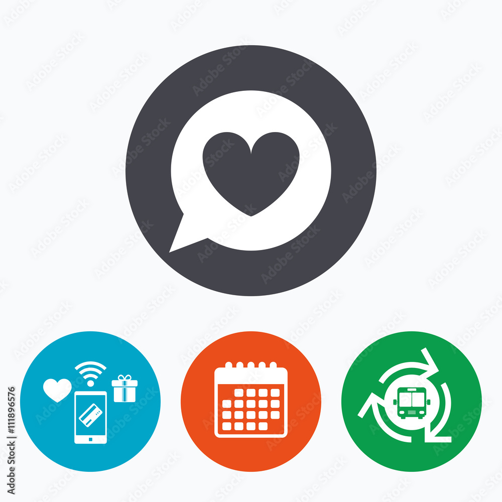 Fototapeta premium Chat sign icon. Speech bubble symbol.