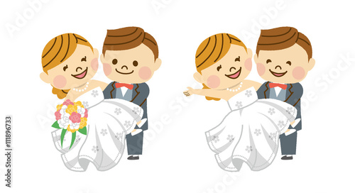 結婚式をあげる男女 その1