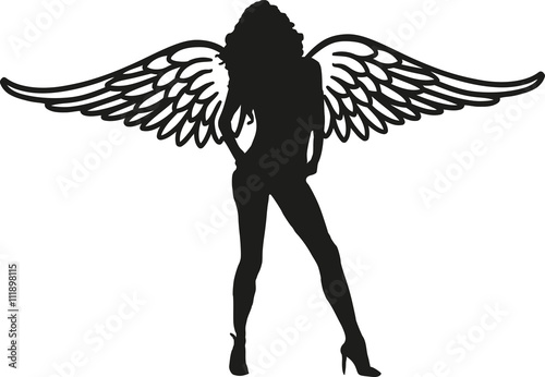Hot girl with big wings