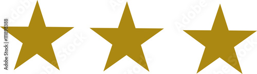 Three golden stars icon