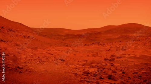 Mars Planet Surface With Dust Blowing
