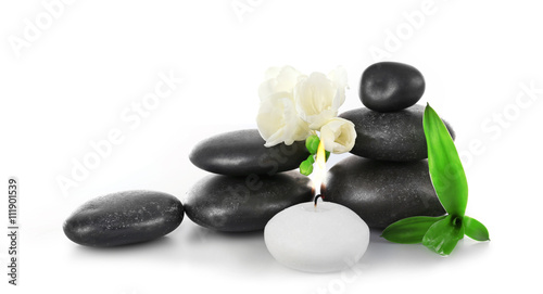Beautiful spa composition isolated on white