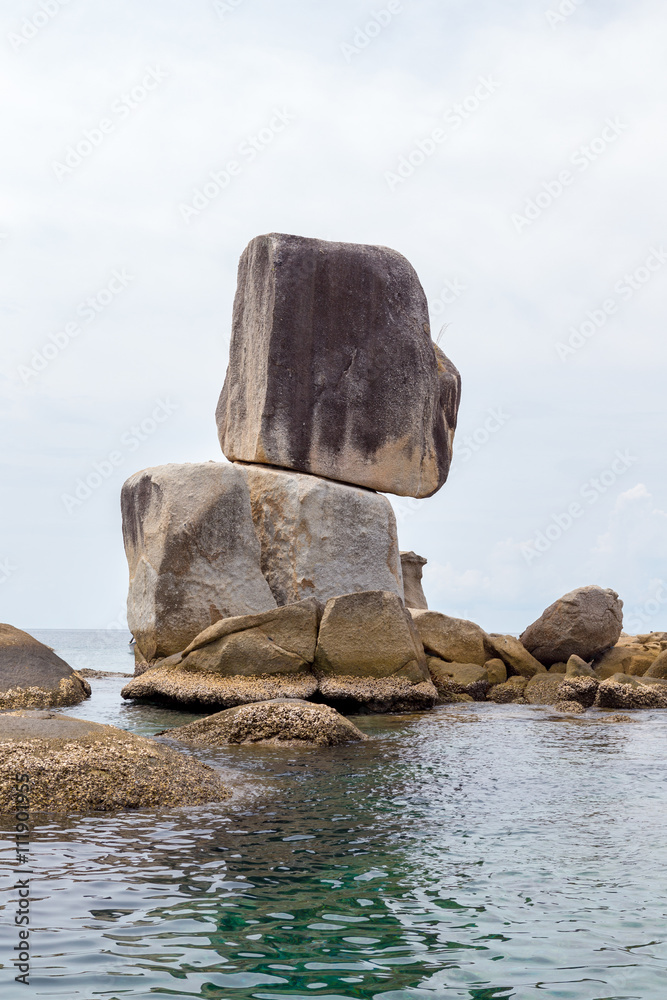 Hin Son Island, Tarutao National Park, Thailand Large stones ove