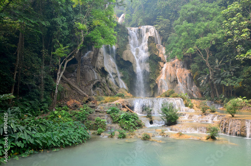 Fototapeta Naklejka Na Ścianę i Meble -  Tat Kuang Si Waterfalls in Luang Prabang, Laos