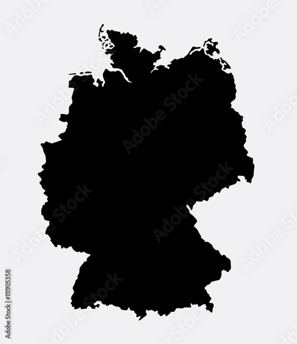 Germany island map silhouette. good use for symbol  logo  web icon  mascot  sign  sticker  or any design you want. easy to use.
