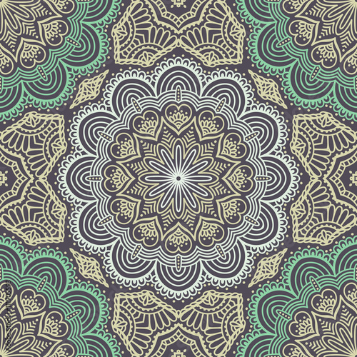 Ethnic floral seamless pattern