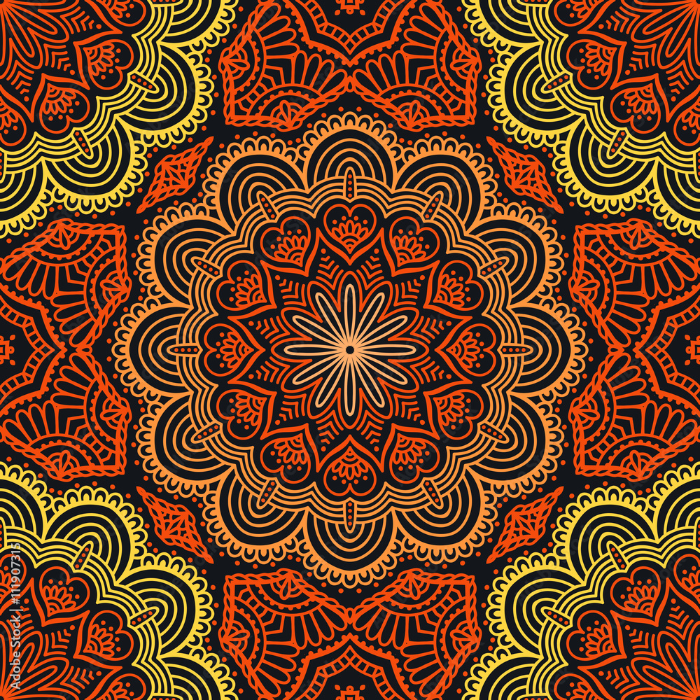 Ethnic floral seamless pattern Ethnic floral seamless pattern