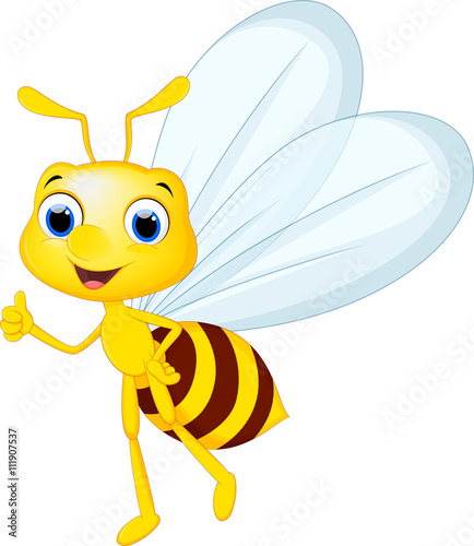 bee cartoon posing