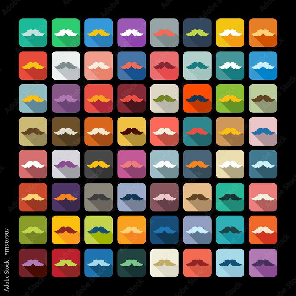 Flat design: mustache Flat design: mustache