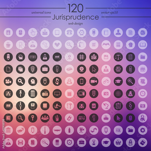 Set of jurisprudence icons