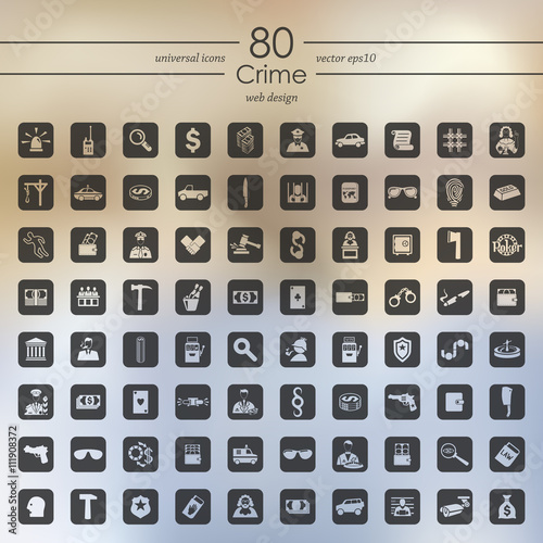 Set of crime icons