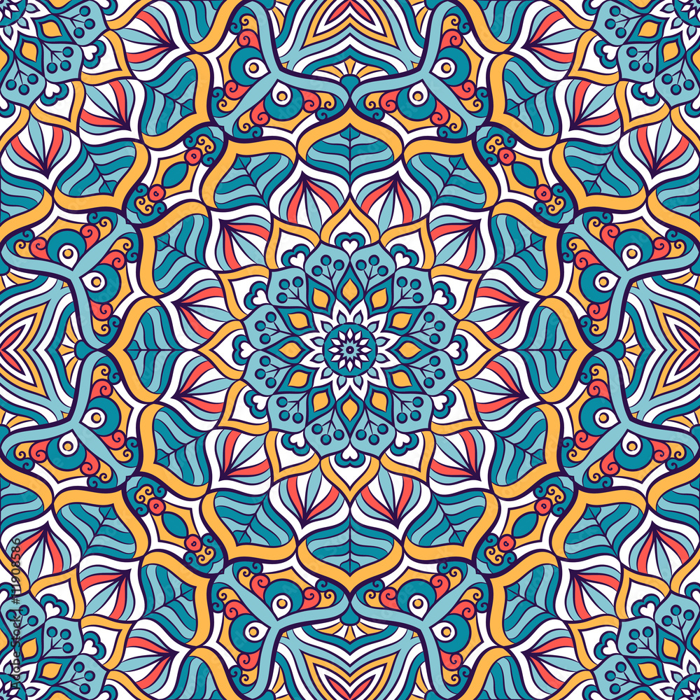 Ethnic floral seamless pattern Ethnic floral seamless pattern