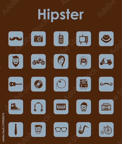 Set of hipster simple icons