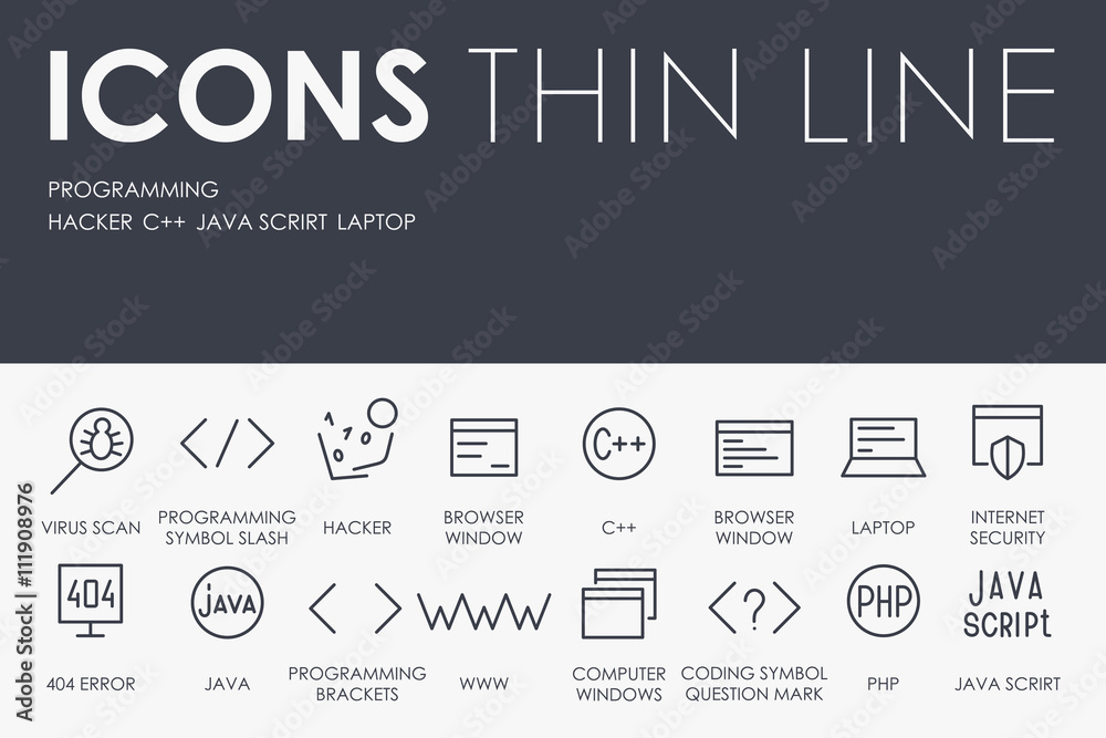 Programming Thin Line Icons