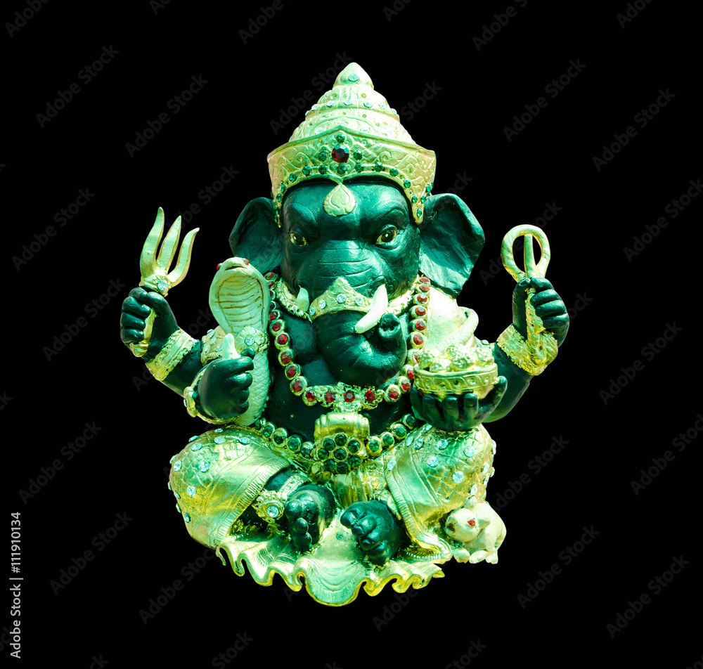 Figurine of Hindu god of wisdom, knowledge and new beginnings Ganesha