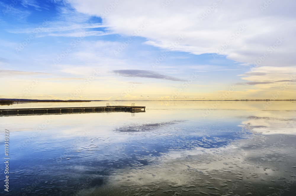 Neusiedlersee im Burgenland im Winter