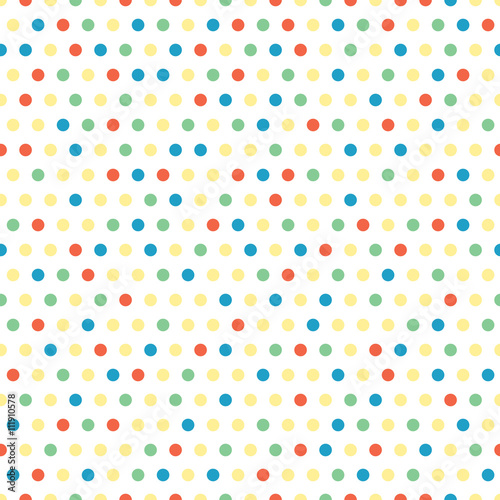 Polka Dots seamless background vector design illustration.