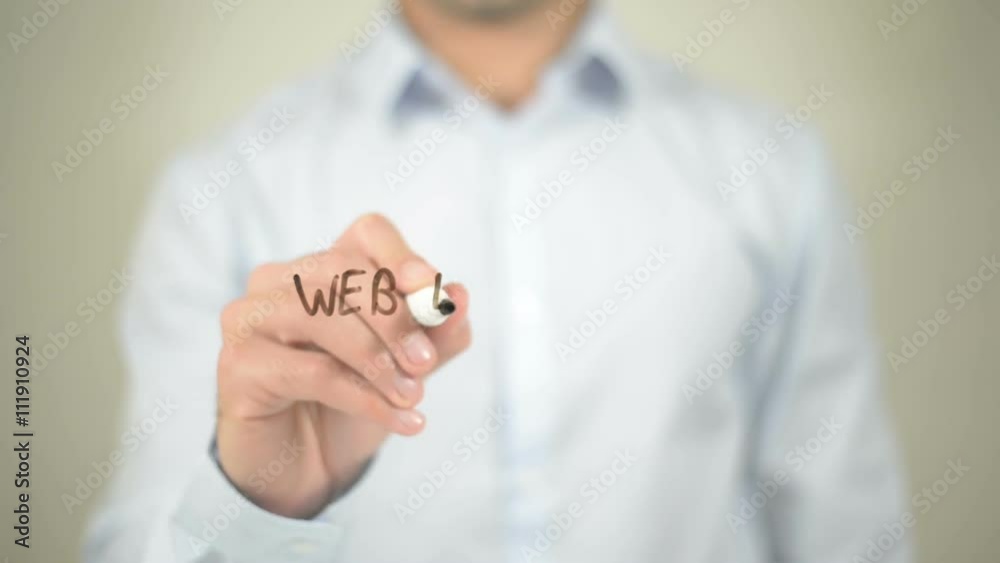 Web Education , writing on transparent screen Web Education , writing on transparent screen