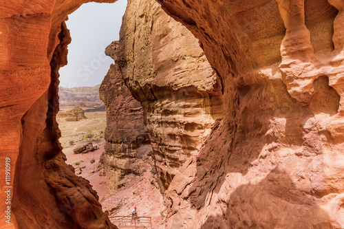 The Arches rock formation at Timna Park in the southern negev de