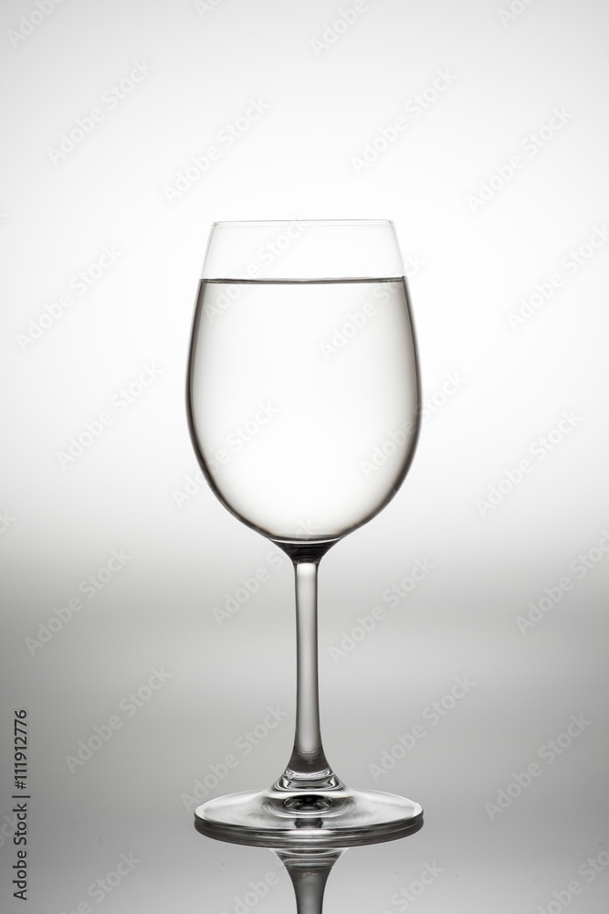 Glass of water isolated on white background
