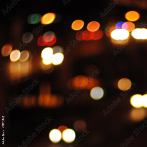 Abstract Car traffic at night. Motion blurred. Which urban city beautiful background.