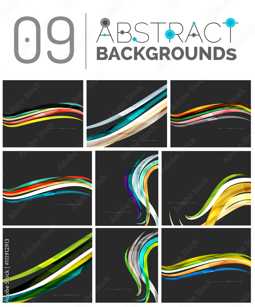 Motion concept abstract background set Motion concept abstract background set